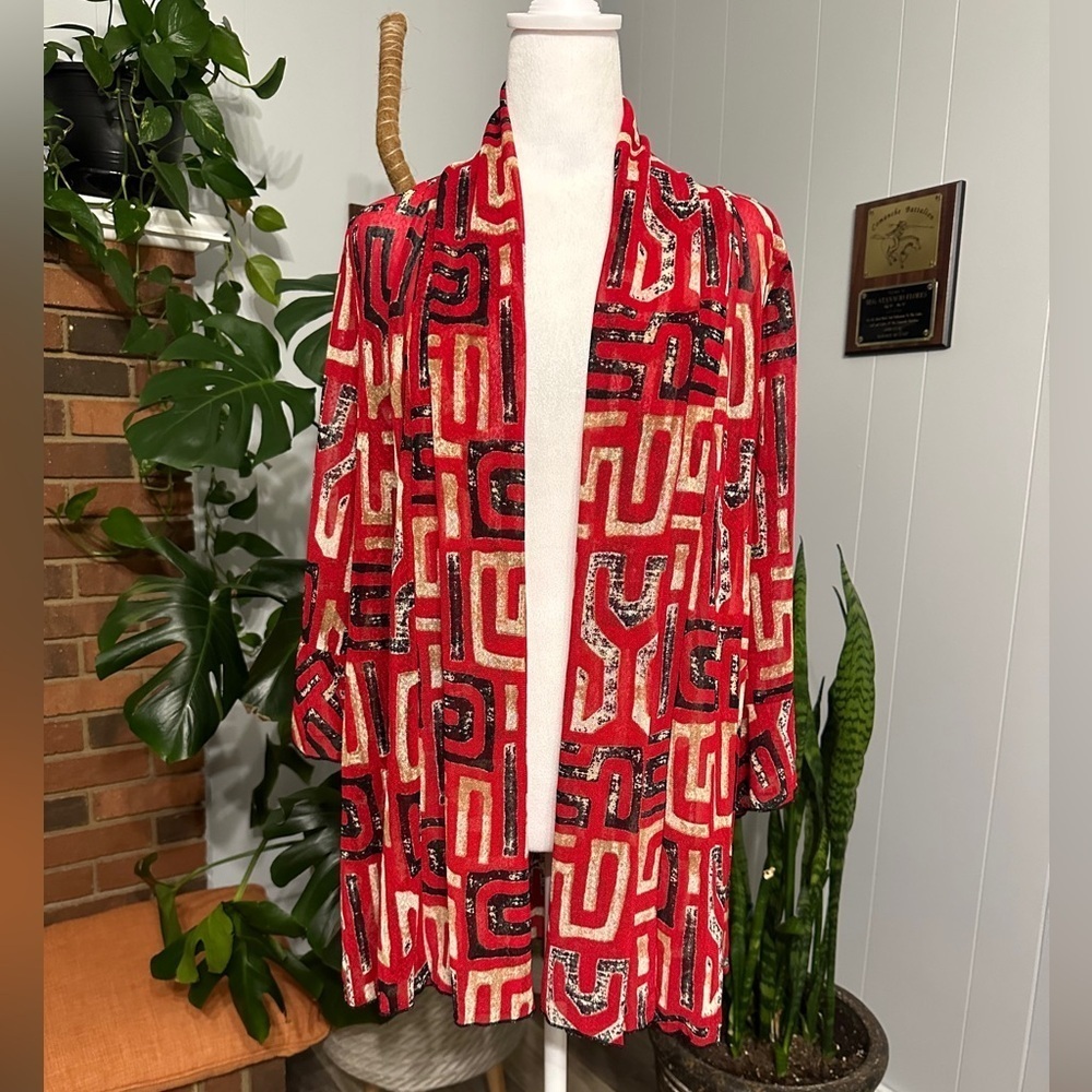 #9)  Multiples open top with ruffle sleeve Size M